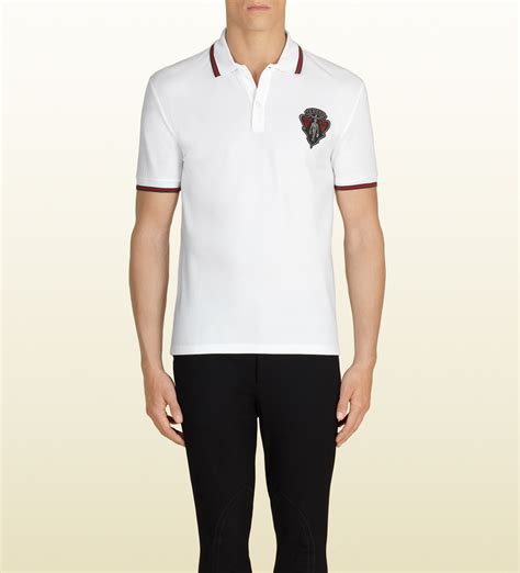 white Gucci polo shirts